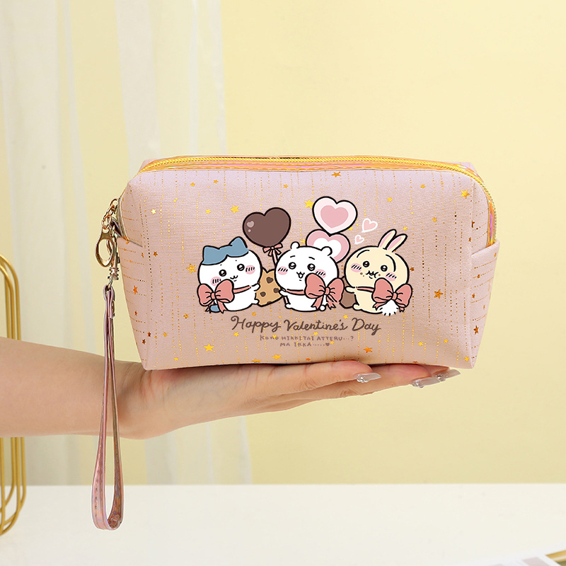 Beauty Preservation Makeup Bag - ชิคาวาส ฮาชิแวร์ อุซางิกระเป๋าแต่งหน้า กระเป๋าเครื่องสำอางลายการ์ตูนน่ารัก กระเป๋าใส่เครื่องสำอางสำหรับผู้หญิง กระเป๋าเก็บของสำหรับเดินทาง