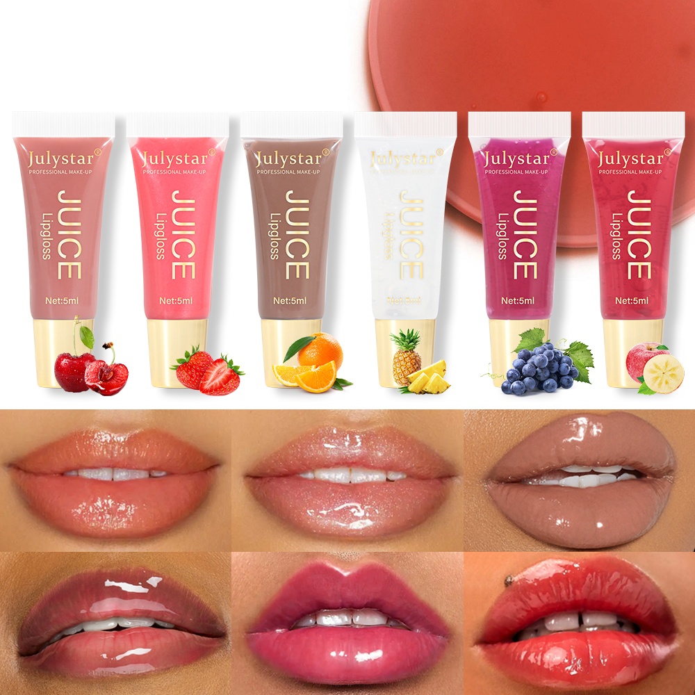 Lip Gloss Plumping - ลิปออยล์บำรุงริมฝีปากให้ชุ่มชื้น กลิ่นผลไม้ ลิปกลอสเพิ่มความอวบอิ่ม ลิปกลอสเนื้อเงางาม บำรุงริมฝีปาก ไม่เหนียวเหนอะหนะ