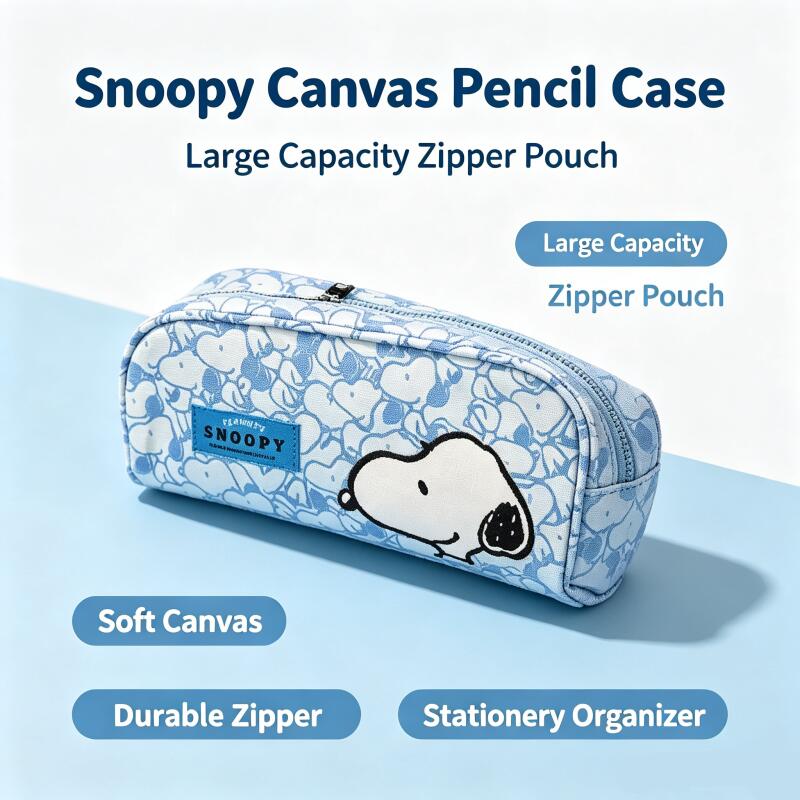 Beauty Preservation Makeup Bag - กระเป๋าดินสอซนูปปี้ลายการ์ตูนสุนัข กระเป๋าผ้าแคนวาสสำหรับใส่เครื่องเขียนนักเรียน กระเป๋าเก็บเครื่องสำอาง กระเป๋าใส่เครื่องสำอาง ของขวัญ