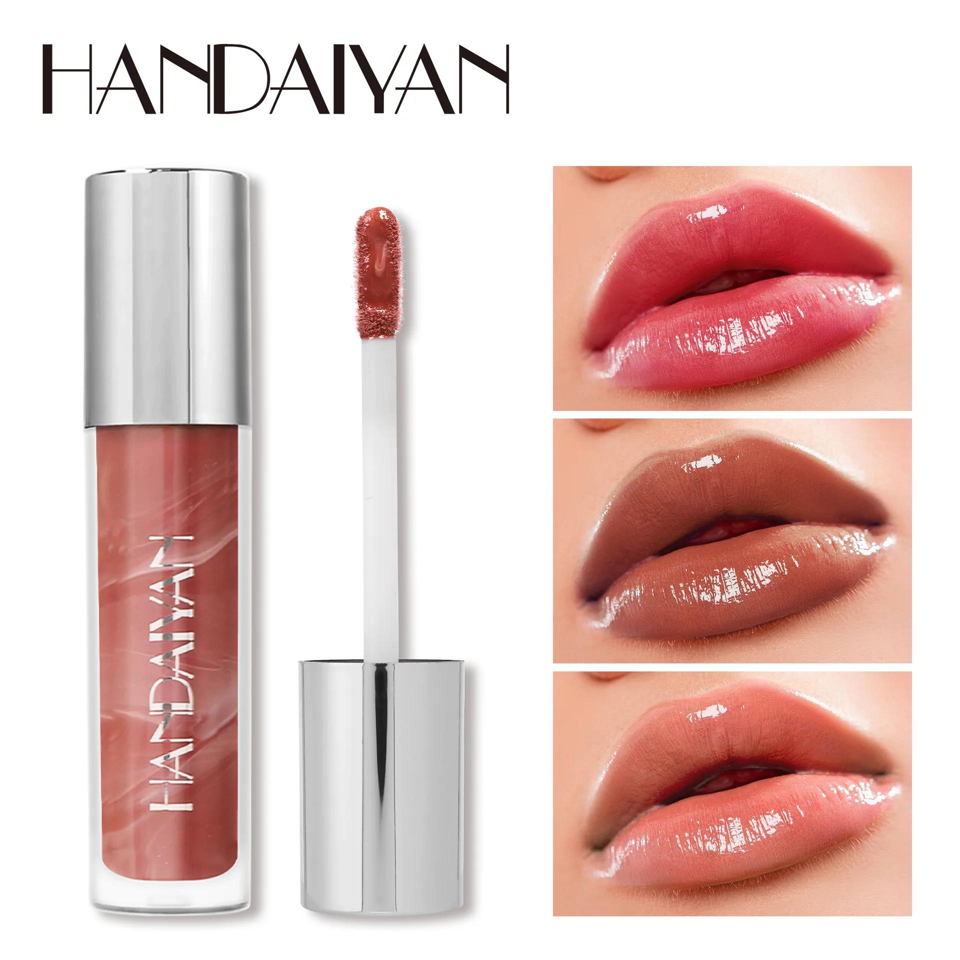 Lip Gloss Plumping - ลิปกลอสติดทนนานวิตามินอีผสม Plumping Glaze Hydrating Nude สี