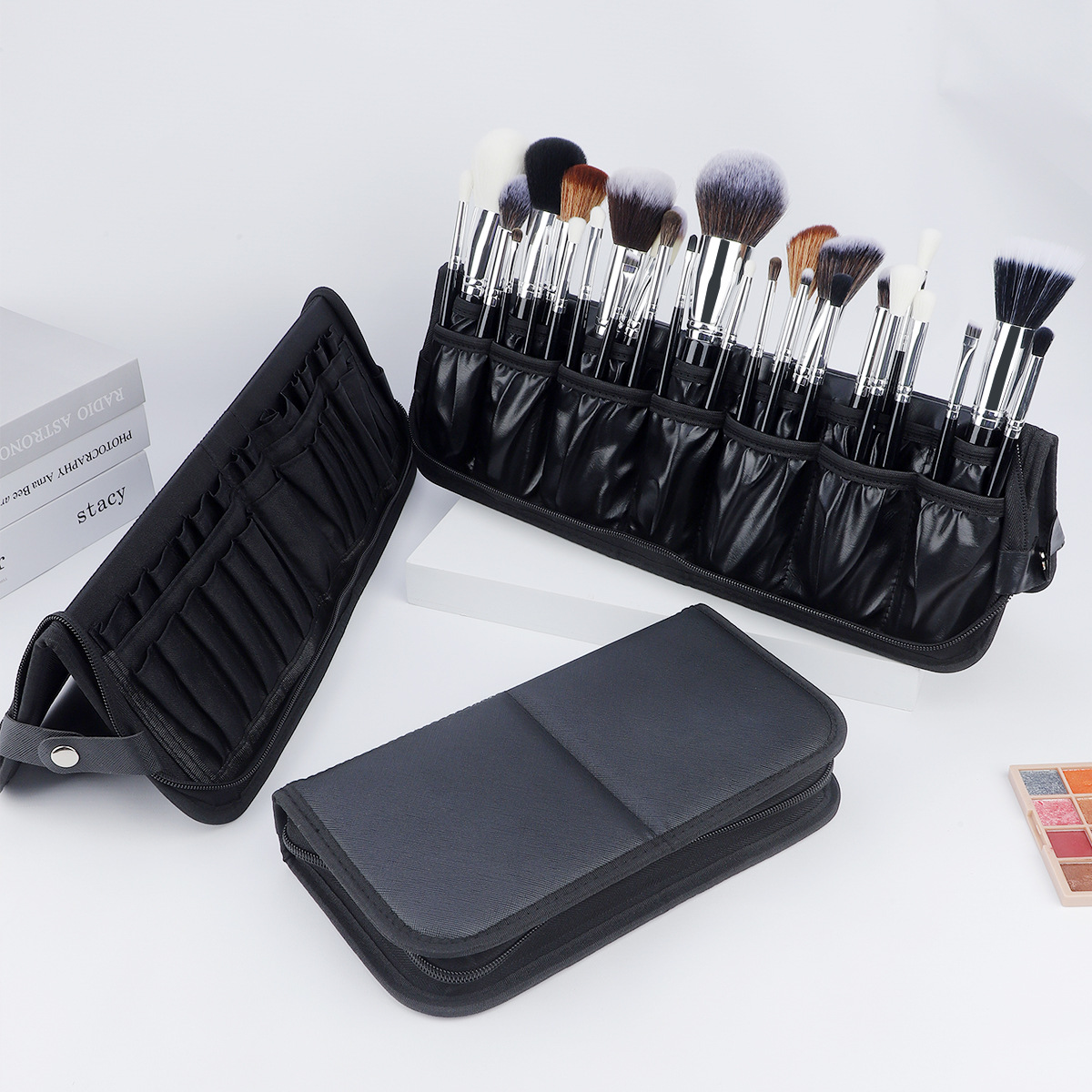 กระเป๋าเครื่องสำอางพับได้สีดำข - Beauty Preservation Makeup Bag บทวิจารณ์และราคา