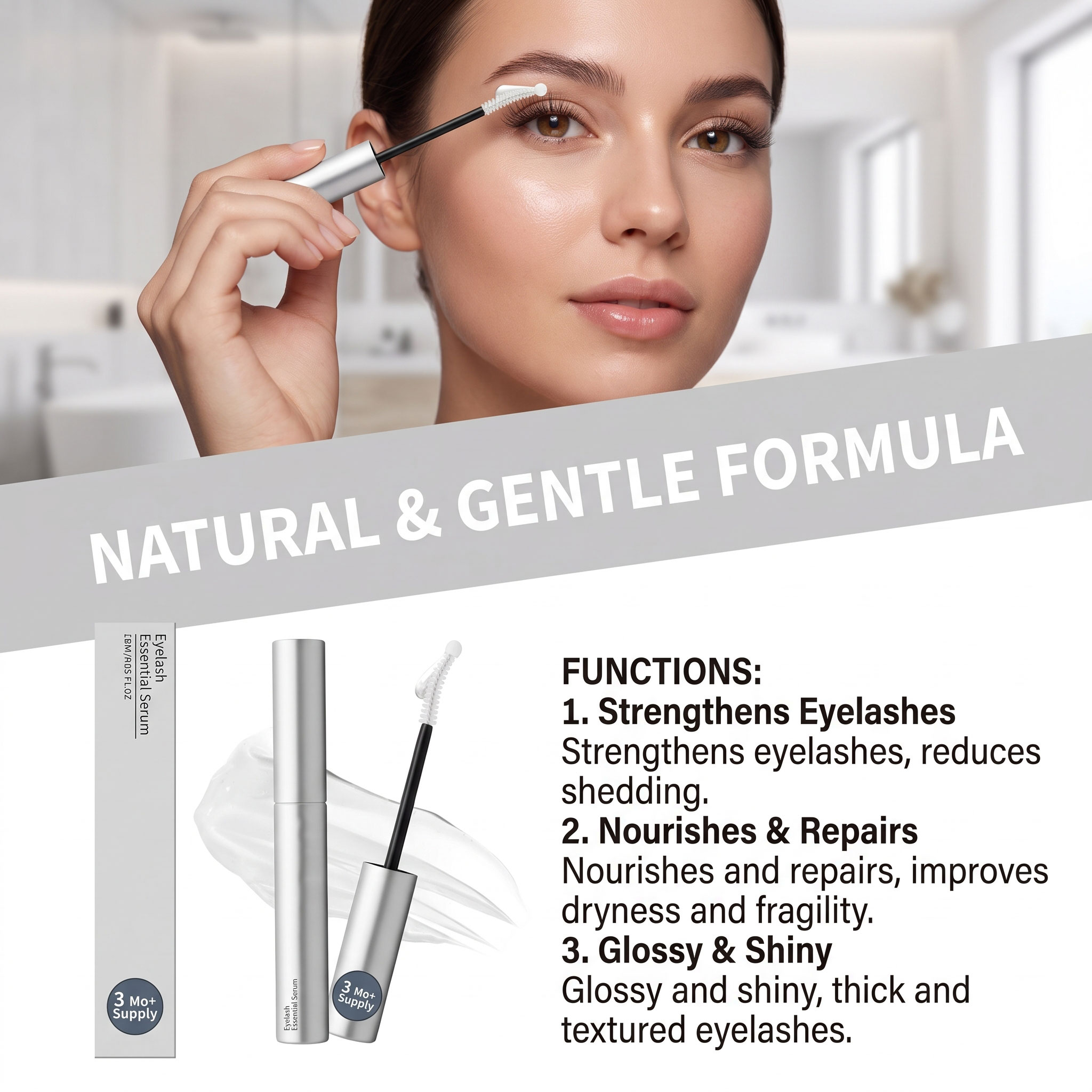 เซรั่มบำรุงขนตาและคิ้วแบบใช้ได - Lash Serum Growth บทวิจารณ์และราคา