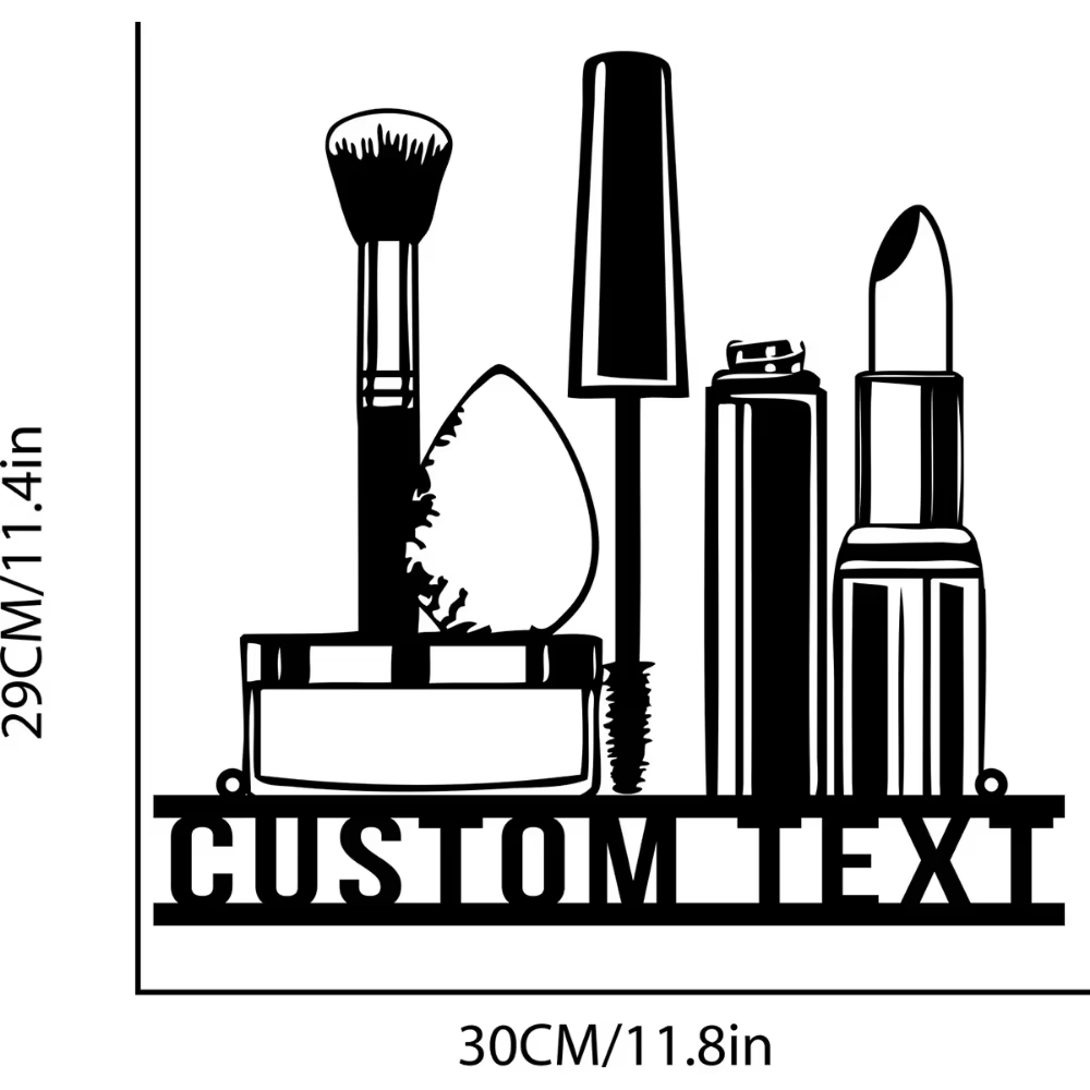 CUSTOM Metal Wall Art ความงามเ - Beauty Makeup Names บทวิจารณ์และราคา