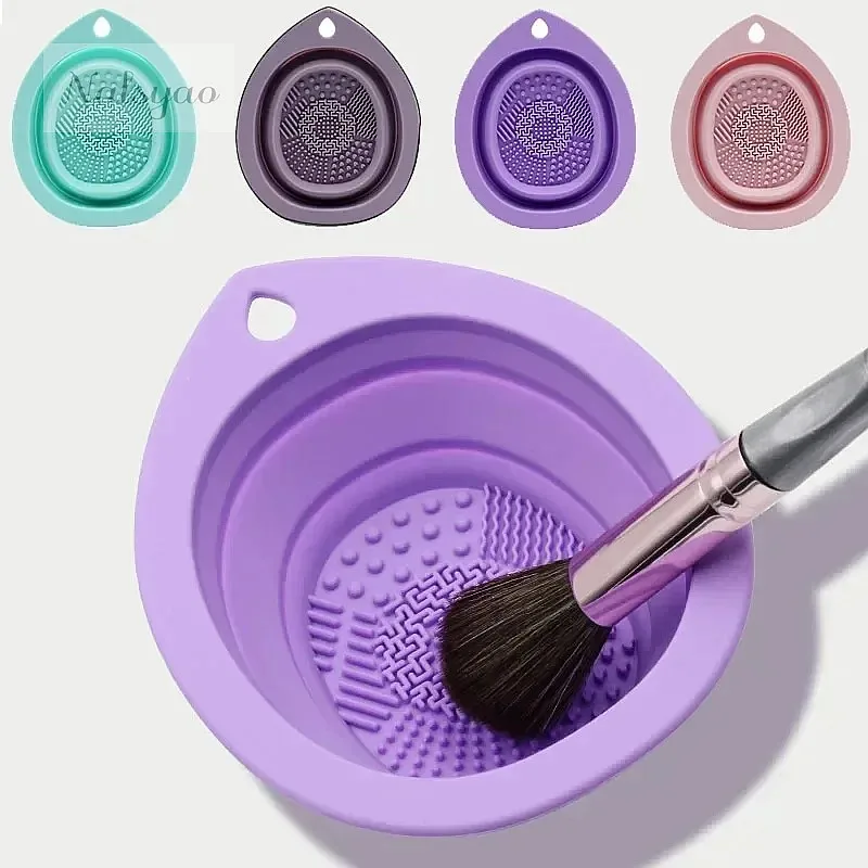 กล่องซิลิโคนพับได้สำหรับทำความ - Beauty Makeup Brushes บทวิจารณ์และราคา