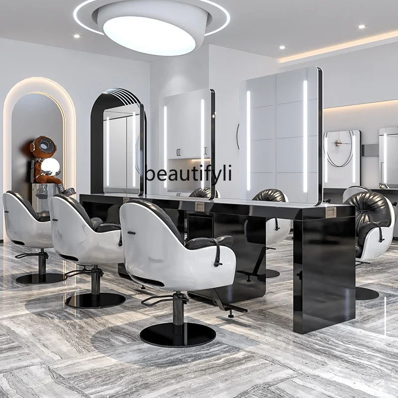โต๊ะกระจกสแตนเลสสำหรับร้านตัดผ - Beauty Makeup Shop บทวิจารณ์และราคา